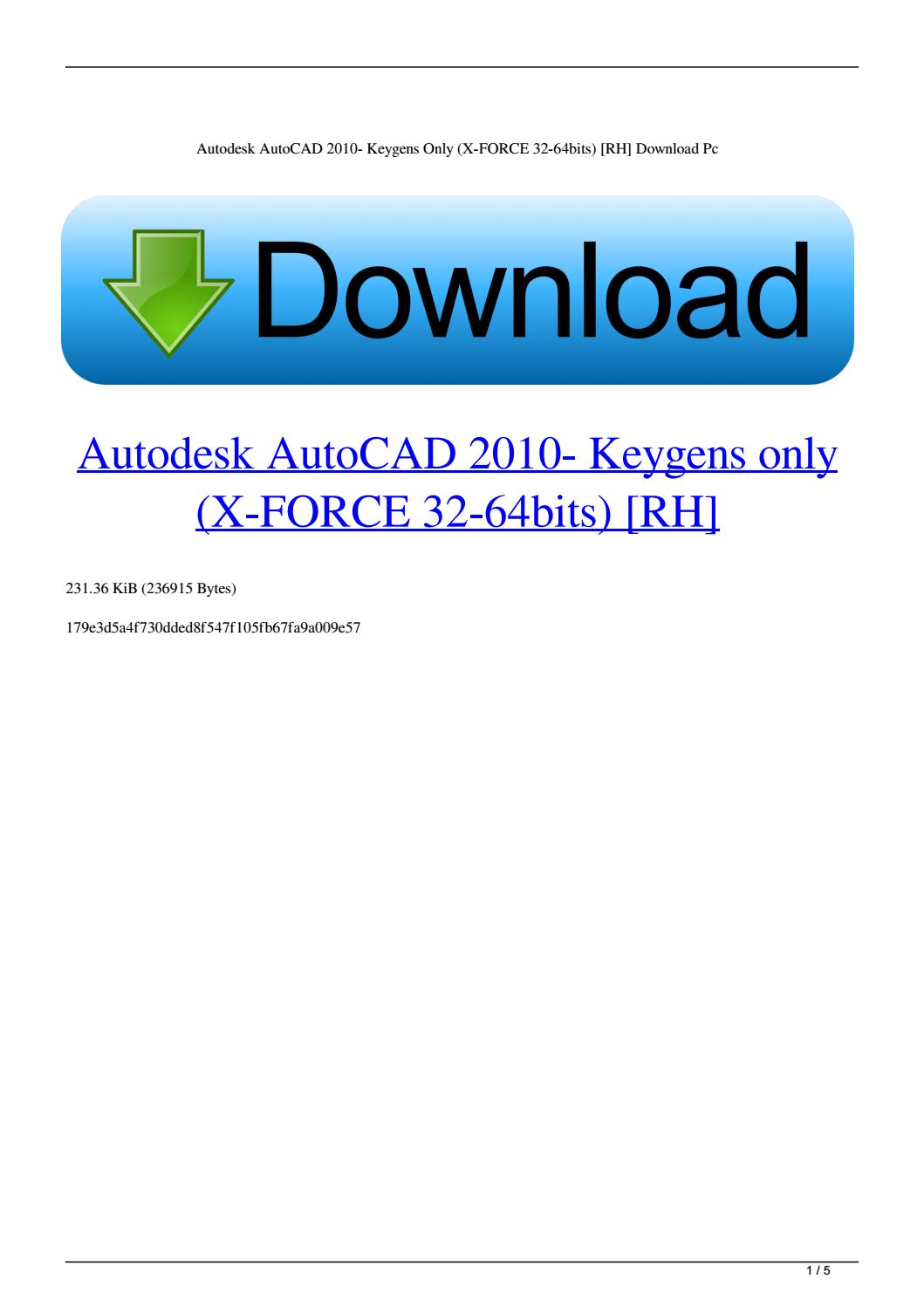 Xforce Keygen For Autocad 2010